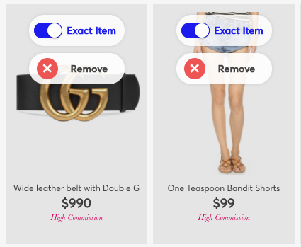 New Feature: Exact Product for Looks