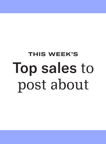 Sales to Post About 3/31