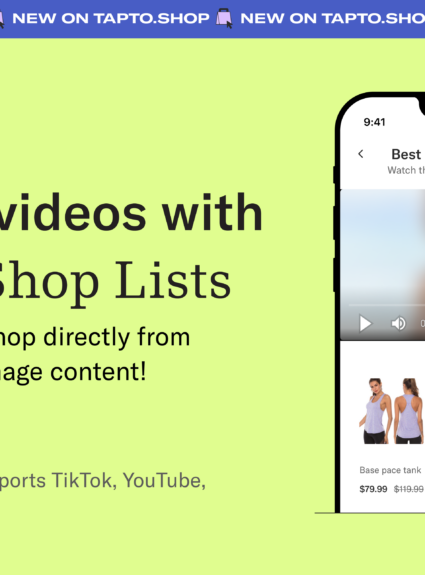 Embed your videos with TapTo.Shop Lists!